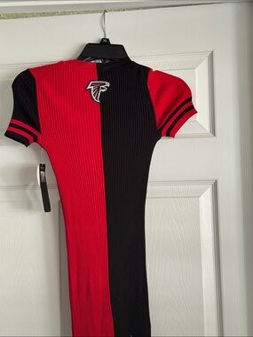Atlanta Falcons Red & Black Ribbed Dress size XSmall NWT